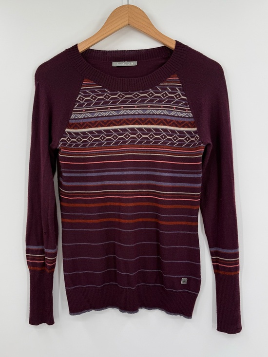 Smartwool Sweaters - Smartwool Fair Isle Stripe Wool Blend Sweater | Plum Multi | Medium